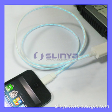 1m/3ft USB Data Charger 8pin Night LED Light Lightning Cable for iPhone 6